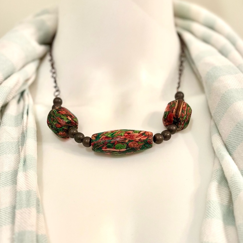 Colorful statement necklace